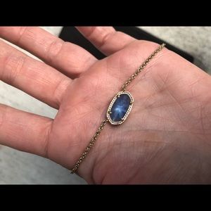 Kendra Scott Elisa Gold Pendant Necklace in Blue